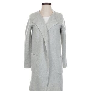 J Crew Juliette Collarless Sweater Blazer Wool Blend Cardigan Small Gray